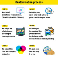 6 10 15 20FT Tall Yard Sale Waving Inflatable Tube Man(Blower Not Included) - goodeny