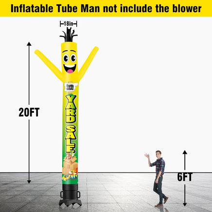 6 10 15 20FT Tall Yard Sale Waving Inflatable Tube Man(Blower Not Included) - goodeny