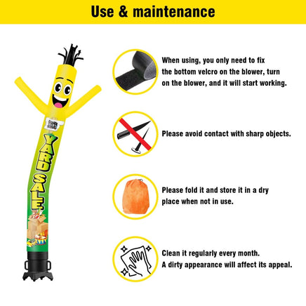 6 10 15 20FT Tall Yard Sale Waving Inflatable Tube Man(Blower Not Included) - goodeny