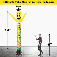 6 10 15 20FT Tall Yard Sale Waving Inflatable Tube Man(Blower Not Included) - goodeny