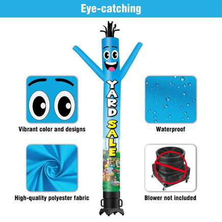 6 10 15 20FT Tall Yard Sale Waving Inflatable Tube Man(Blower Not Included) - goodeny