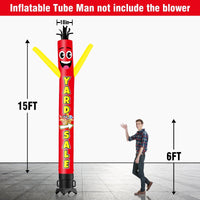 6 10 15 20FT Tall Yard Sale Waving Inflatable Tube Man(Blower Not Included) - goodeny
