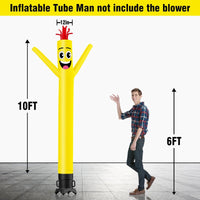 6 10 15 20FT Tall Yellow Waving Inflatable Tube Man(Blower Not Included) - goodeny