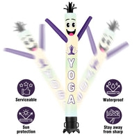 6 10 15 20FT Tall Yoga Waving Inflatable Tube Man(Blower Not Included) - goodeny