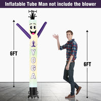 6 10 15 20FT Tall Yoga Waving Inflatable Tube Man(Blower Not Included) - goodeny