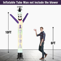 6 10 15 20FT Tall Yoga Waving Inflatable Tube Man(Blower Not Included) - goodeny