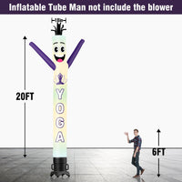 6 10 15 20FT Tall Yoga Waving Inflatable Tube Man(Blower Not Included) - goodeny