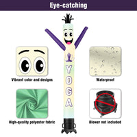 6 10 15 20FT Tall Yoga Waving Inflatable Tube Man(Blower Not Included) - goodeny