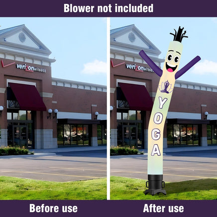 6 10 15 20FT Tall Yoga Waving Inflatable Tube Man(Blower Not Included) - goodeny