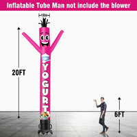 6 10 15 20FT Tall Yogurt Waving Inflatable Tube Man(Blower Not Included) - goodeny
