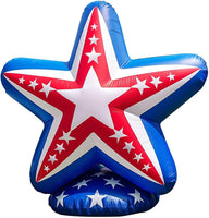 6FT 4th of July Inflatable Decoration with LED Lights – USA Star Outdoor Decor - goodeny