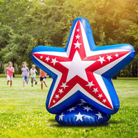 6FT 4th of July Inflatable Decoration with LED Lights – USA Star Outdoor Decor - goodeny