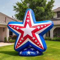 6FT 4th of July Inflatable Decoration with LED Lights – USA Star Outdoor Decor - goodeny