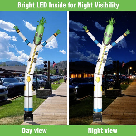 6FT Alien Inflatable Tube Man with Blower (5.5'' Diameter) and Built - in LED - goodeny