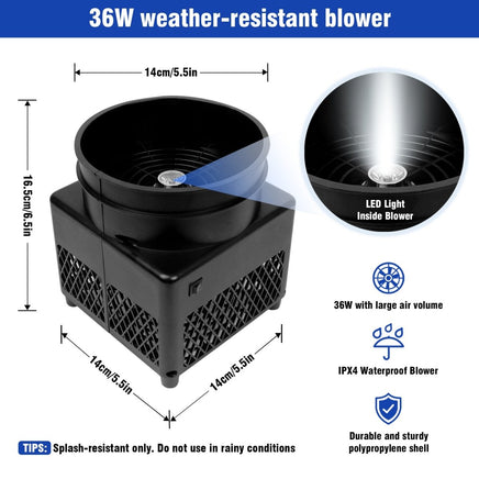 6FT American Flag 2 Inflatable Tube Man with Blower (5.5'' Diameter) and Built - in LED - goodeny