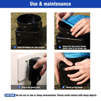 6FT American Flag 2 Inflatable Tube Man with Blower (5.5'' Diameter) and Built - in LED - goodeny