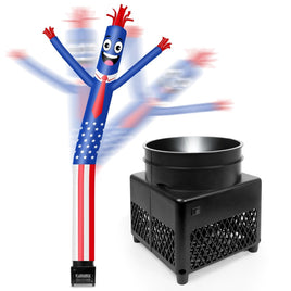 6FT American Flag Inflatable Tube Man with Blower (5.5'' Diameter) and Built - in LED - goodeny