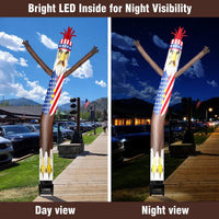 6FT Bald Eagle Inflatable Tube Man with Blower (5.5'' Diameter) and Built - in LED - goodeny