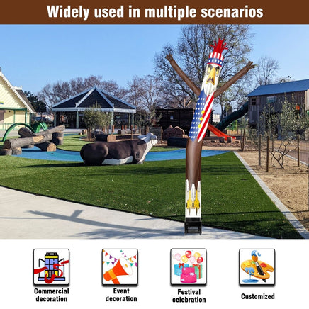6FT Bald Eagle Inflatable Tube Man with Blower (5.5'' Diameter) and Built - in LED - goodeny