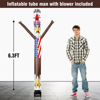 6FT Bald Eagle Inflatable Tube Man with Blower (5.5'' Diameter) and Built - in LED - goodeny
