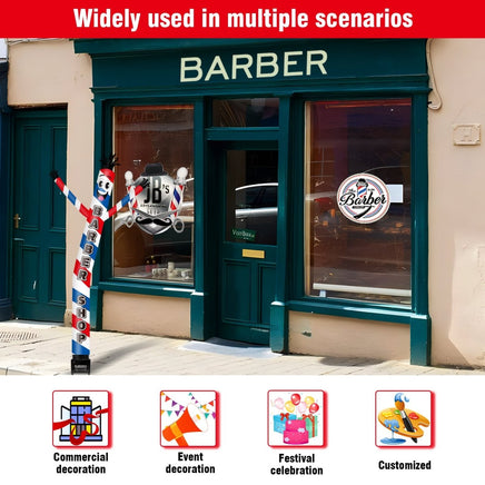 6FT Barber Shop Inflatable Tube Man with Blower (5.5'' Diameter) and Built - in LED - goodeny