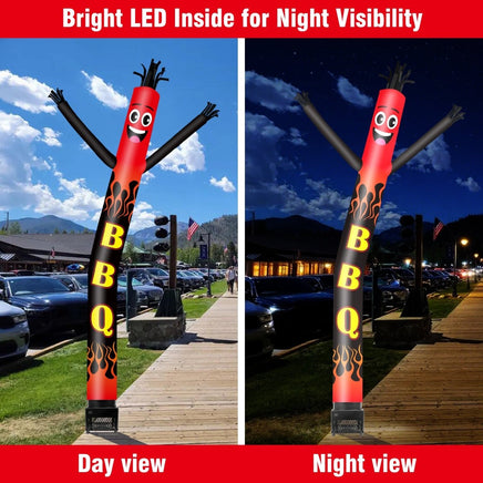 6FT BBQ Inflatable Tube Man with Blower (5.5'' Diameter) and Built - in LED - goodeny