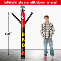 6FT BBQ Inflatable Tube Man with Blower (5.5'' Diameter) and Built - in LED - goodeny