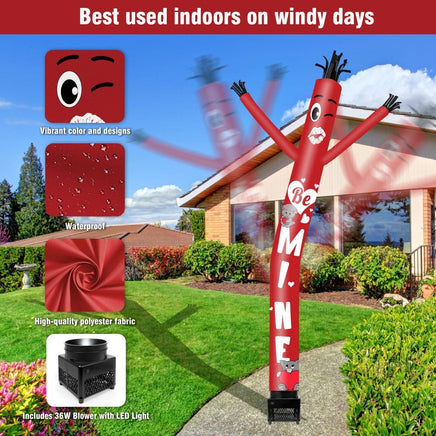 6FT Be Mine Inflatable Tube Man with Blower (5.5'' Diameter) and Built - in LED - goodeny