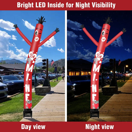 6FT Be Mine Inflatable Tube Man with Blower (5.5'' Diameter) and Built - in LED - goodeny
