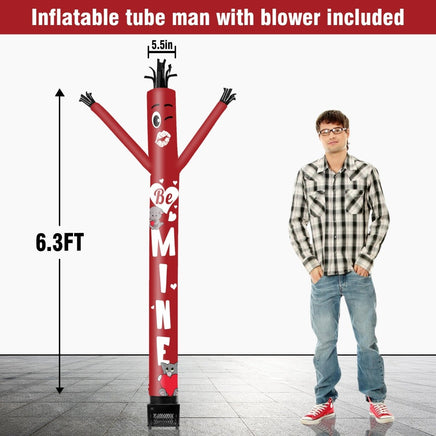 6FT Be Mine Inflatable Tube Man with Blower (5.5'' Diameter) and Built - in LED - goodeny