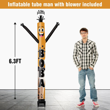 6FT Boba Inflatable Tube Man with Blower (5.5'' Diameter) and Built - in LED - goodeny