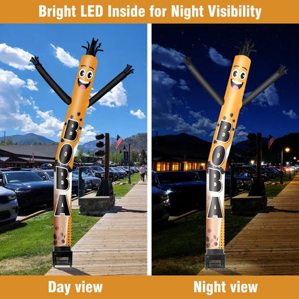 6FT Boba Inflatable Tube Man with Blower (5.5'' Diameter) and Built - in LED - goodeny