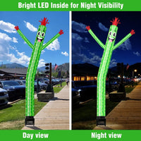 6FT Cactus Inflatable Tube Man with Blower (5.5'' Diameter) and Built - in LED - goodeny