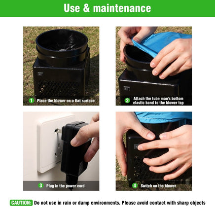 6FT Cactus Inflatable Tube Man with Blower (5.5'' Diameter) and Built - in LED - goodeny