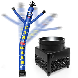 6FT Car Wash Inflatable Tube Man with Blower (5.5'' Diameter) and Built - in LED - goodeny