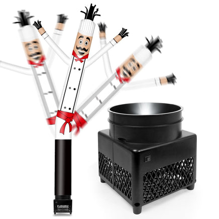 6FT Chef Inflatable Tube Man with Blower (5.5'' Diameter) and Built - in LED - goodeny