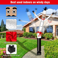 6FT Chef Inflatable Tube Man with Blower (5.5'' Diameter) and Built - in LED - goodeny
