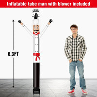 6FT Chef Inflatable Tube Man with Blower (5.5'' Diameter) and Built - in LED - goodeny