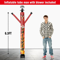6FT Chicken Inflatable Tube Man with Blower (5.5'' Diameter) and Built - in LED - goodeny