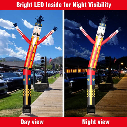 6FT Christmas Nutcracker Inflatable Tube Man with Blower (5.5'' Diameter) and Built - in LED - goodeny