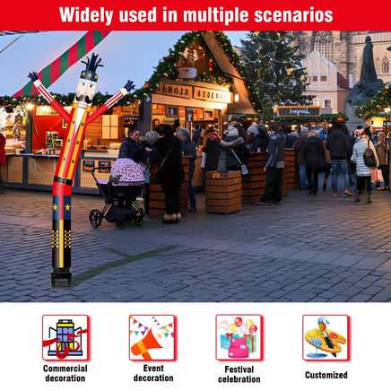6FT Christmas Nutcracker Inflatable Tube Man with Blower (5.5'' Diameter) and Built - in LED - goodeny