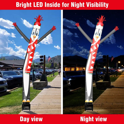 6FT Christmas Penguin Inflatable Tube Man with Blower (5.5'' Diameter) and Built - in LED - goodeny