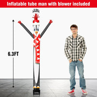6FT Christmas Penguin Inflatable Tube Man with Blower (5.5'' Diameter) and Built - in LED - goodeny