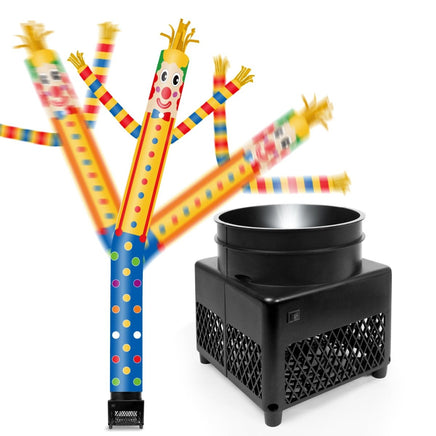 6FT Clown Inflatable Tube Man with Blower (5.5'' Diameter) and Built - in LED - goodeny