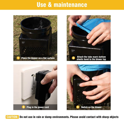 6FT Cold Beer Inflatable Tube Man with Blower (5.5'' Diameter) and Built - in LED - goodeny