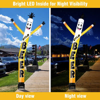 6FT Cold Beer Inflatable Tube Man with Blower (5.5'' Diameter) and Built - in LED - goodeny