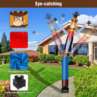 6FT Cowboy Inflatable Tube Man with Blower (5.5'' Diameter) and Built - in LED - goodeny