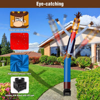 6FT Cowboy Inflatable Tube Man with Blower (5.5'' Diameter) and Built - in LED - goodeny
