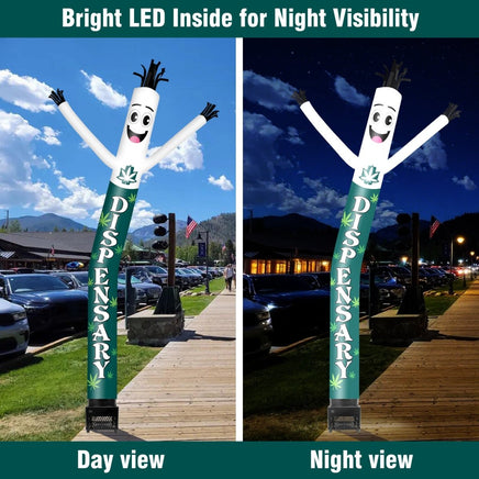 6FT Dispensary Inflatable Tube Man with Blower (5.5'' Diameter) and Built - in LED - goodeny