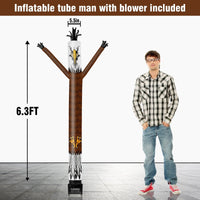 6FT Eagle Inflatable Tube Man with Blower (5.5'' Diameter) and Built - in LED - goodeny